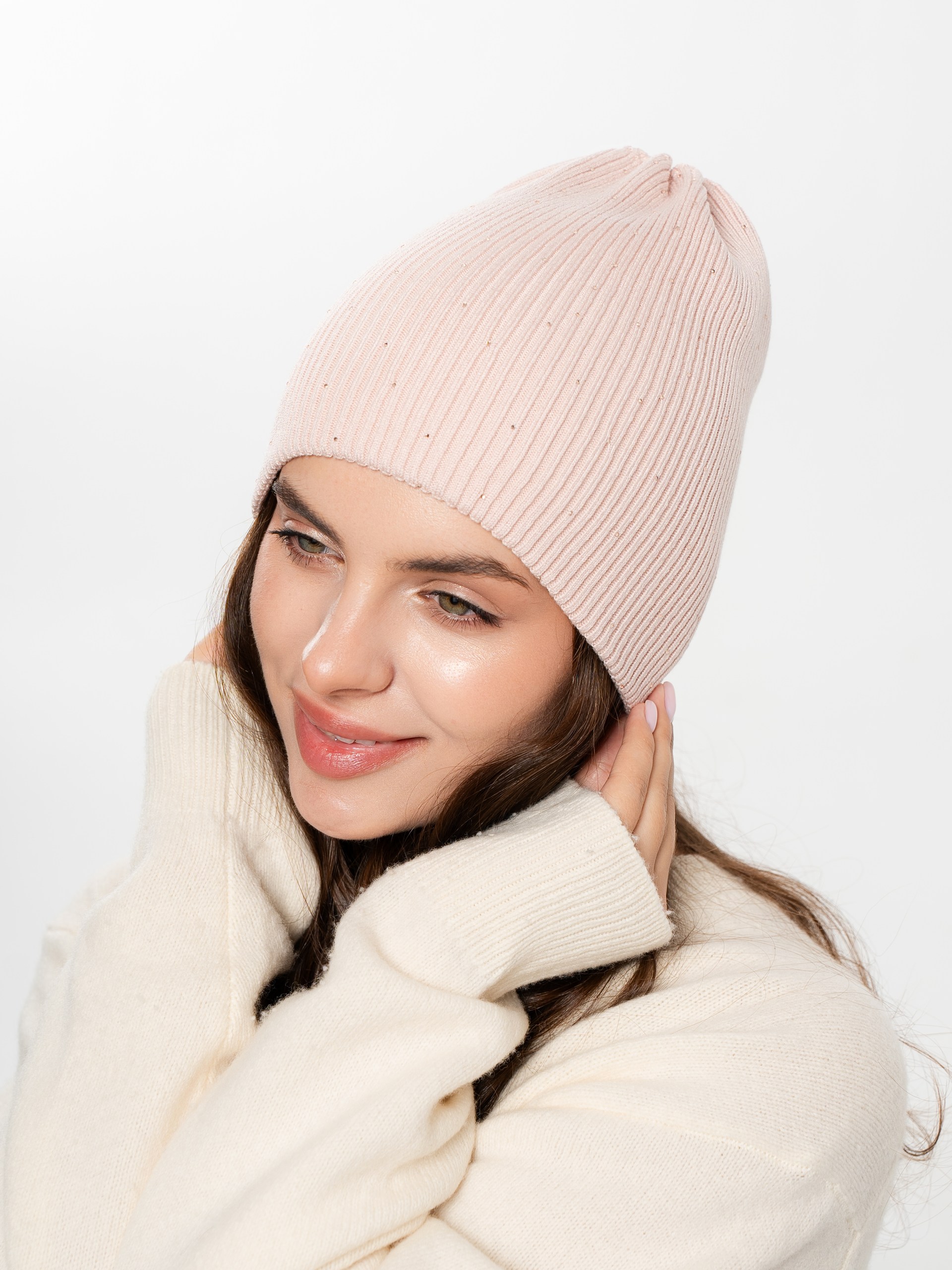 Шапка двойная с кашемиром