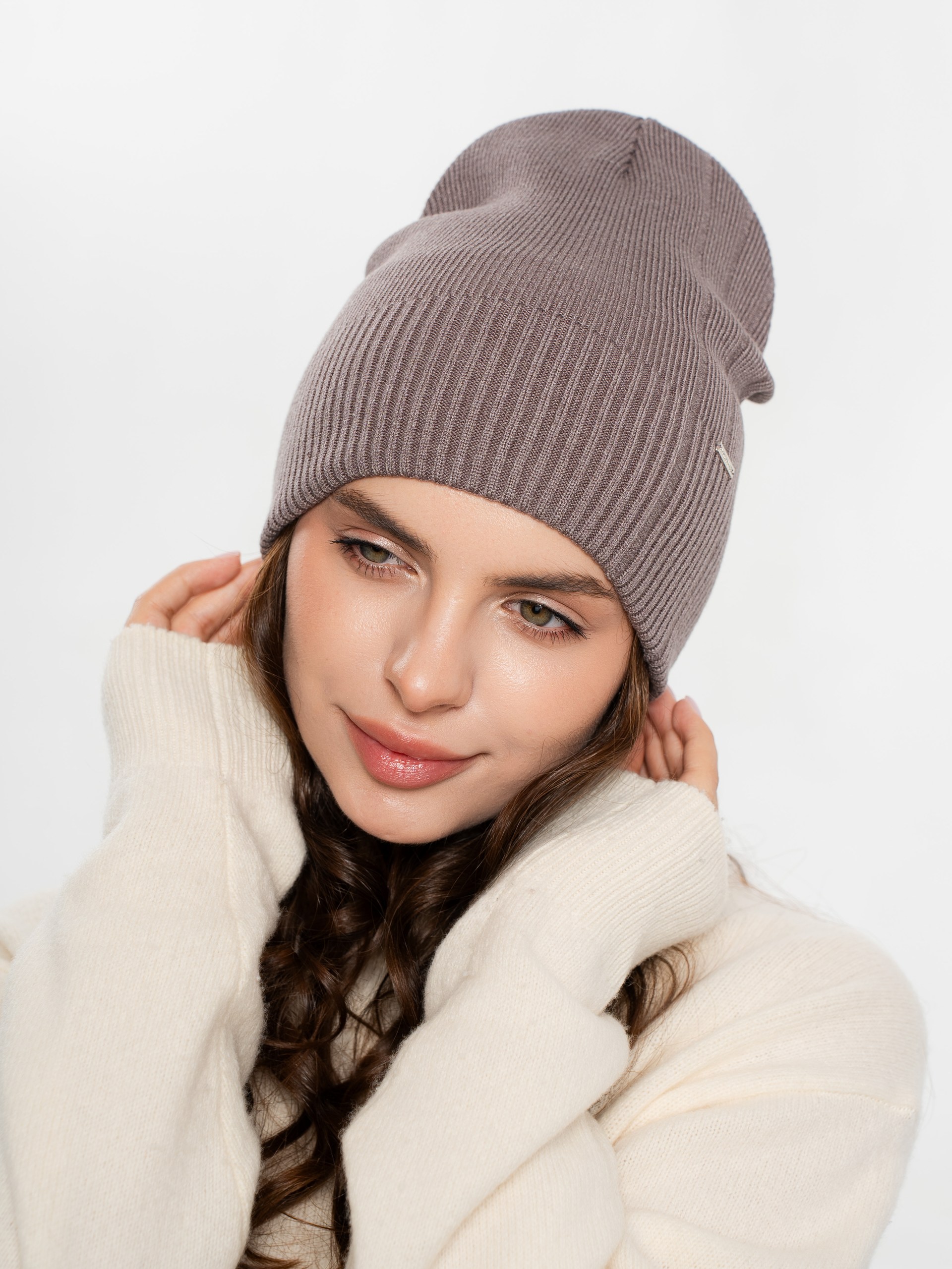 Шапка двойная с кашемиром