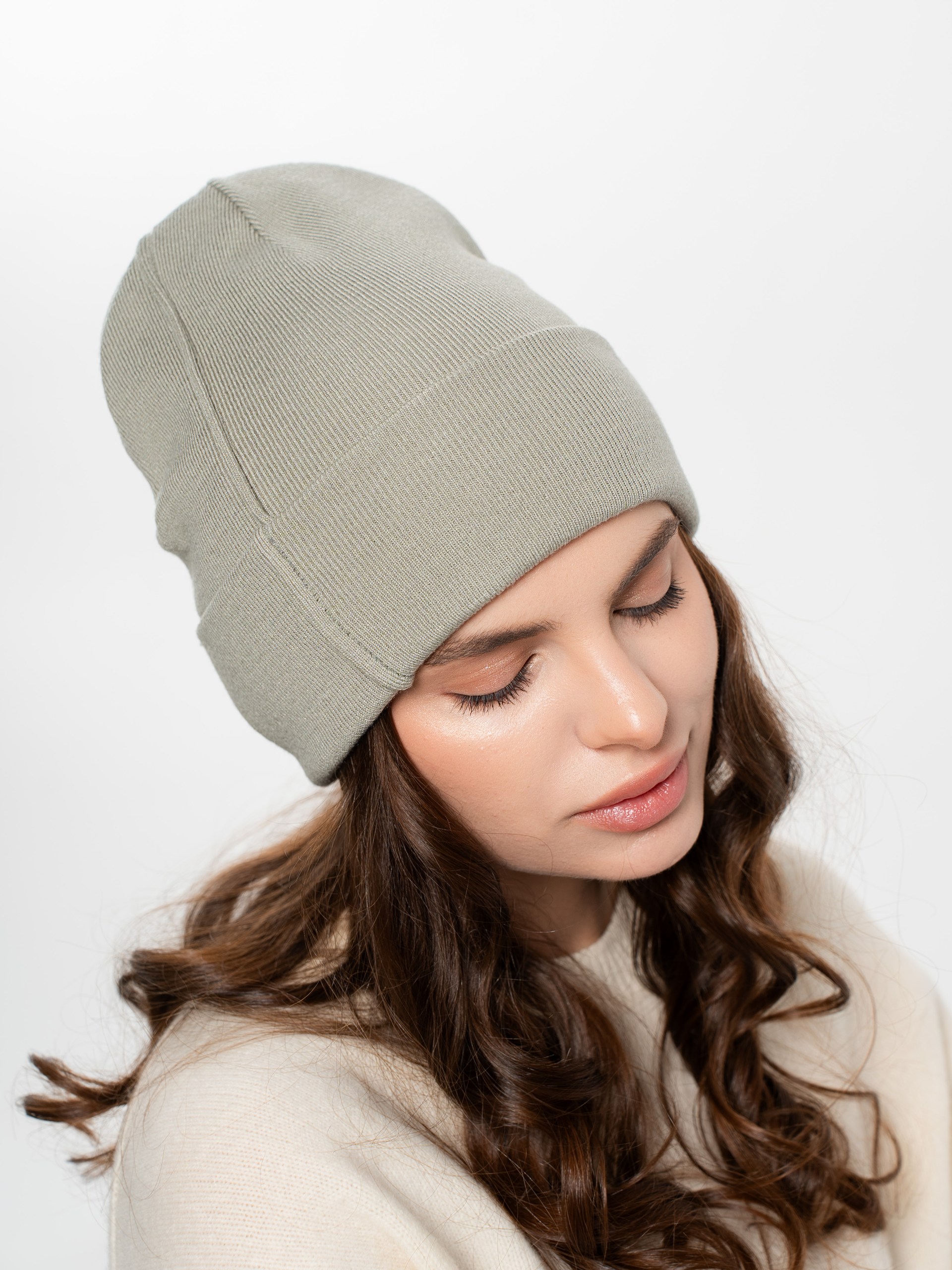 Шапка двойная с кашемиром