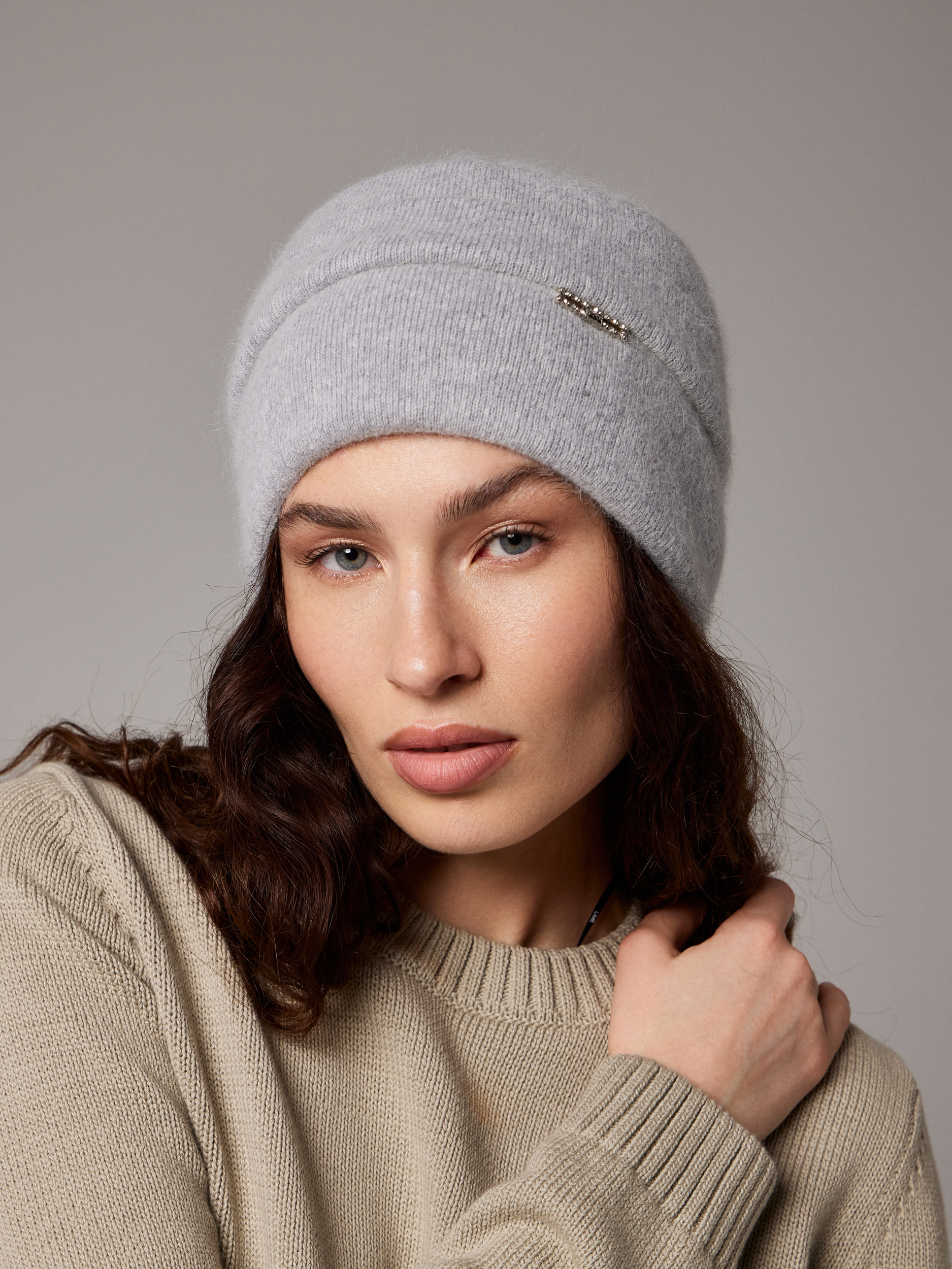 Шапка двойная 40% ангора PR 25017