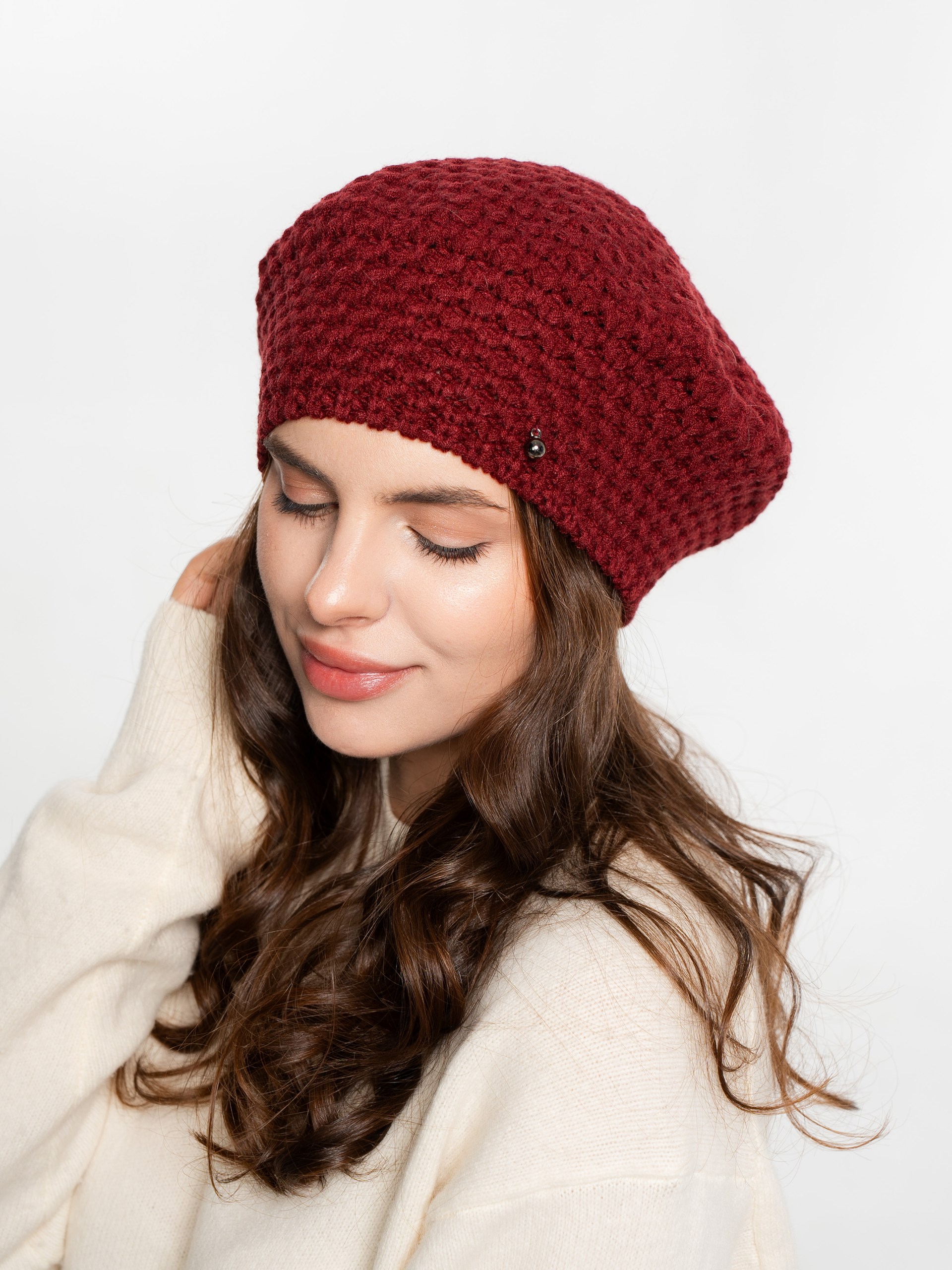 Берет одинарный с кашемиром