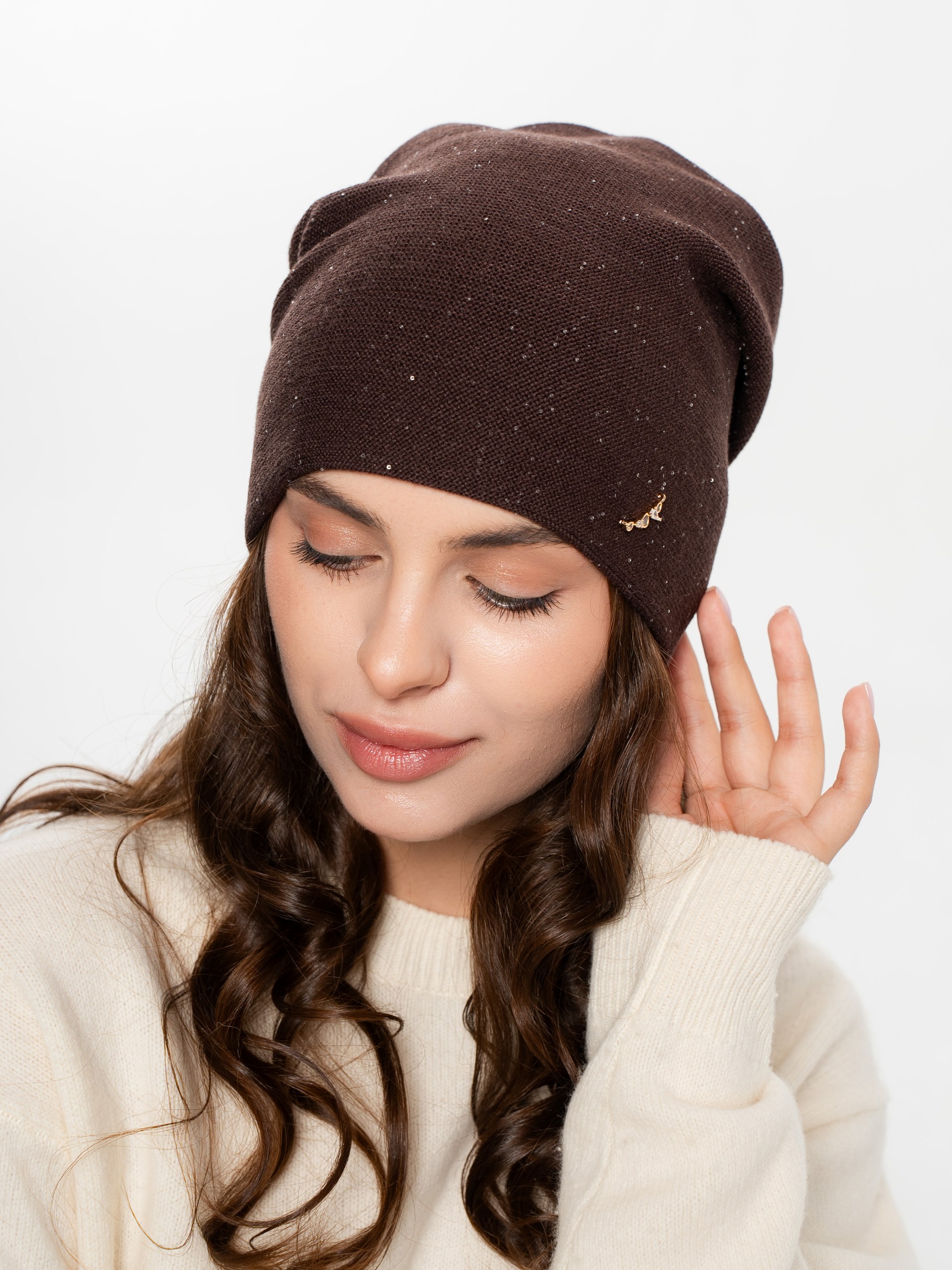 Шапка двойная с кашемиром