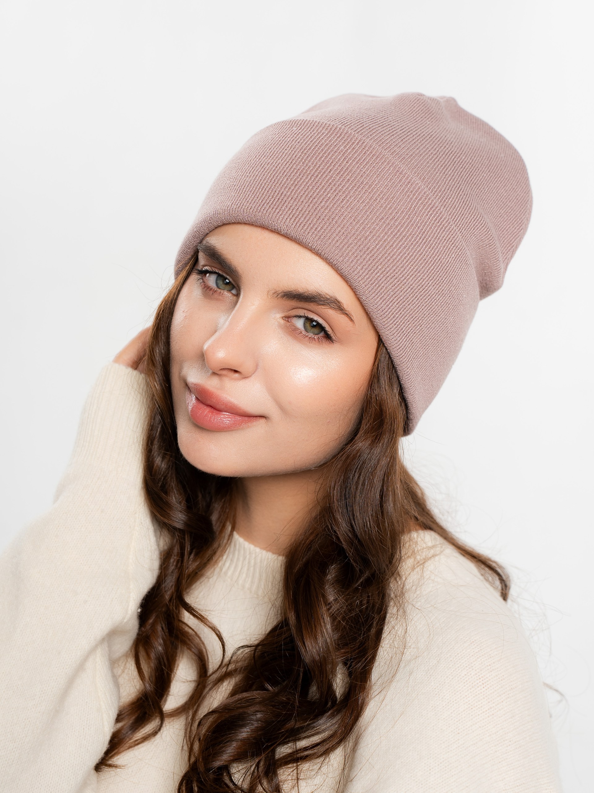 Шапка двойная с кашемиром