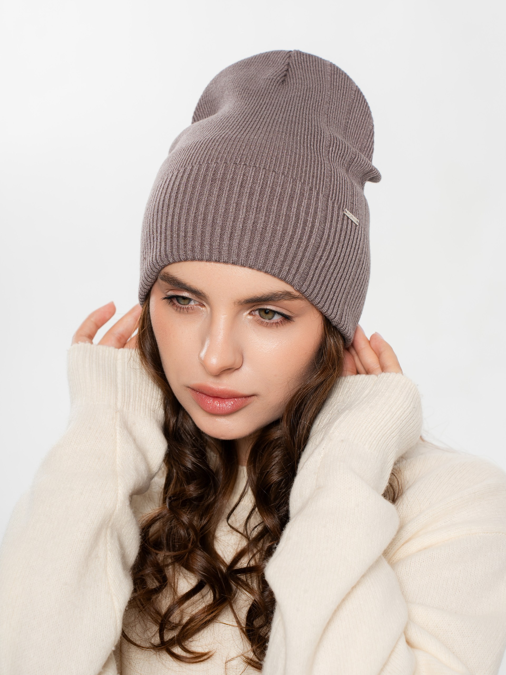 Шапка двойная с кашемиром ESW 26168