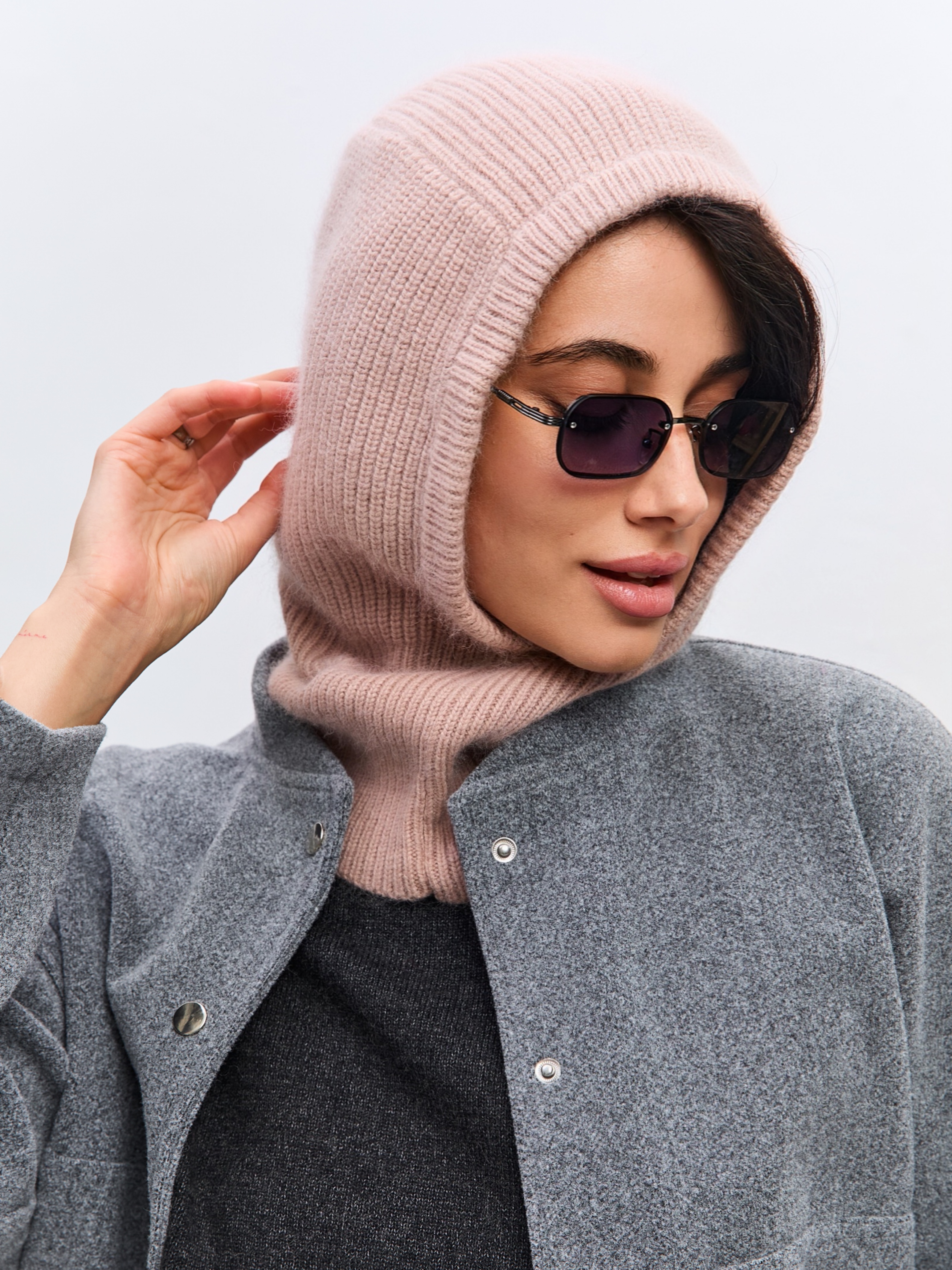 Капор одинарный 30% пух енота PR 25053