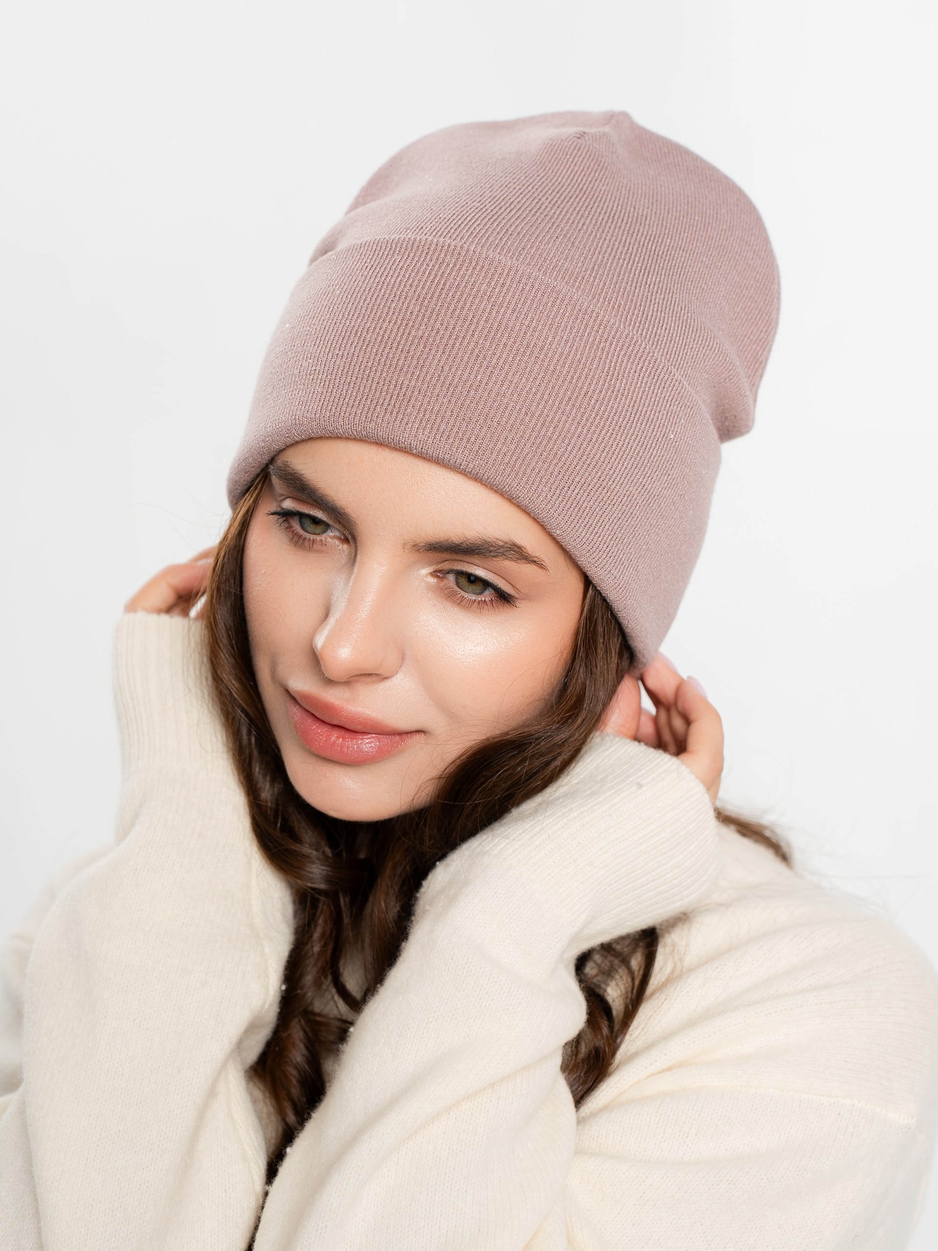 Шапка двойная с кашемиром